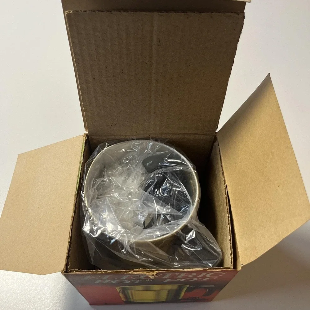 Vintage King Import Ltd Electric Hot Pot Baked Enamel Aluminum Plug-in Cup w/Box